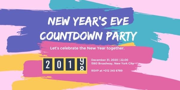 celebration, activity, holiday, New Year's Eve Countdown Party Twitter Post Template