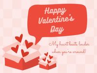 valentines day, valentine day, festival, Pink valentine's day box Card Template