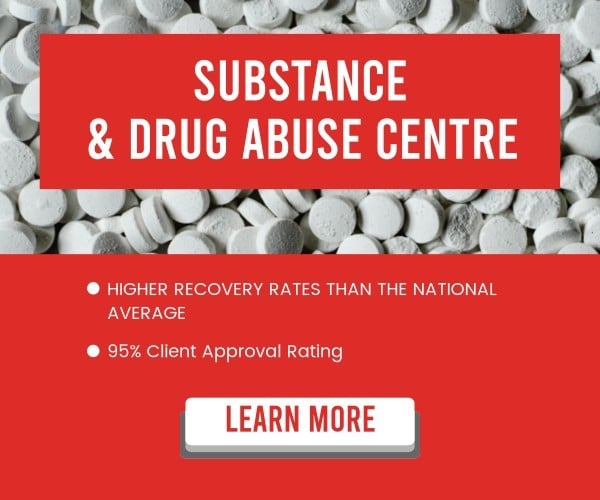 Red Substance And Drug Abuse Medium Rectangle