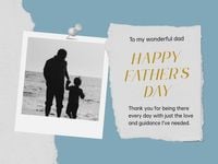 Blue And Gray Retro Father's Day Collage Card