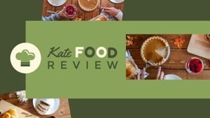 美食频道, 厨师, 做饭, Food Review Channel Youtube Channel Art Template