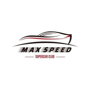 car logo, icon, speed, Simple Modern Car Club Logo Template