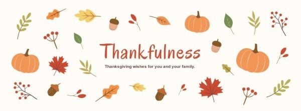 festival, holiday, greeting, Illustration Thanksgiving Wishes Facebook Cover Template