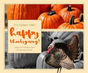 holiday, harvest, photo, Happy Thanksgiving Collage Facebook Post Template