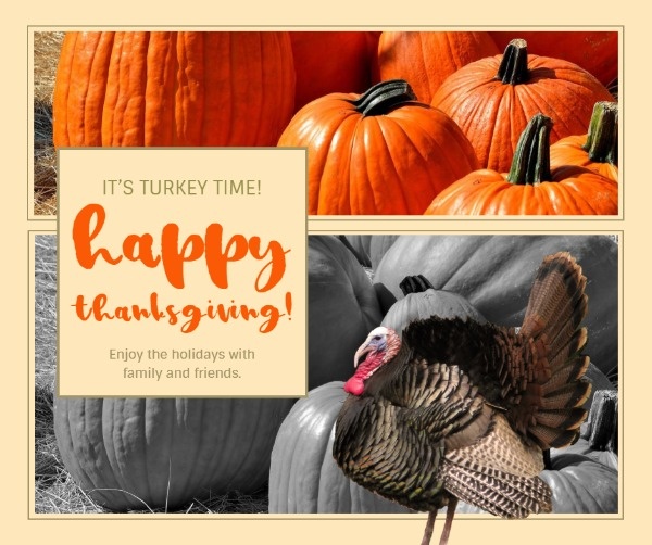Happy Thanksgiving Collage Facebook Post