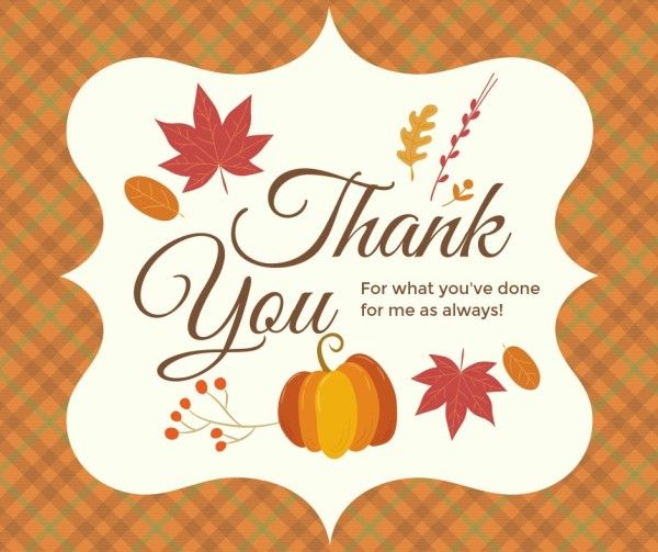 wishes, friend, family, Thanksgiving Thank You Card Facebook Post Template