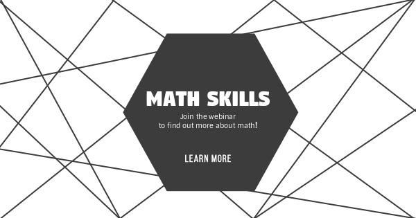 math skill, sale, sales, White the platform Facebook Ad Medium Template