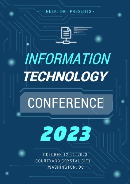 it, events, conferences, Information Technology Conference Poster Template