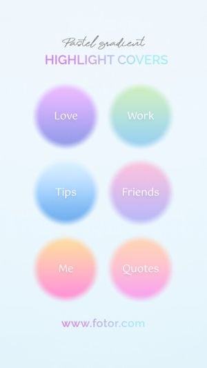 instagram story, aesthetic, abstract, Colorful Gradient Shapes Instagram Highlight Cover Template