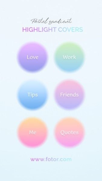 instagram story, aesthetic, abstract, Colorful Gradient Shapes Instagram Highlight Cover Template