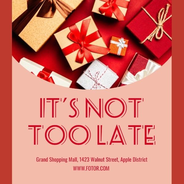 Red Christmas Gift Box Instagram Post