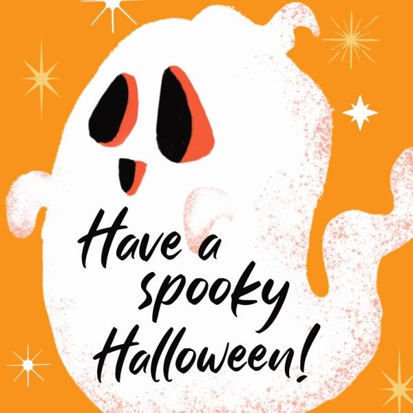 party, horror, fun, Cartoon Cute Spooky Halloween Wish Instagram Post Template