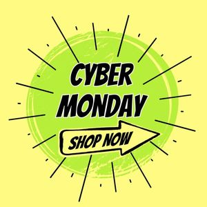 sale, social media, november, Yellow Cyber Monday Shop Now Instagram Post Template