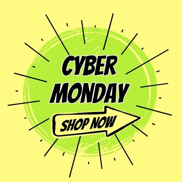 Yellow Cyber Monday Shop Now Instagram Post