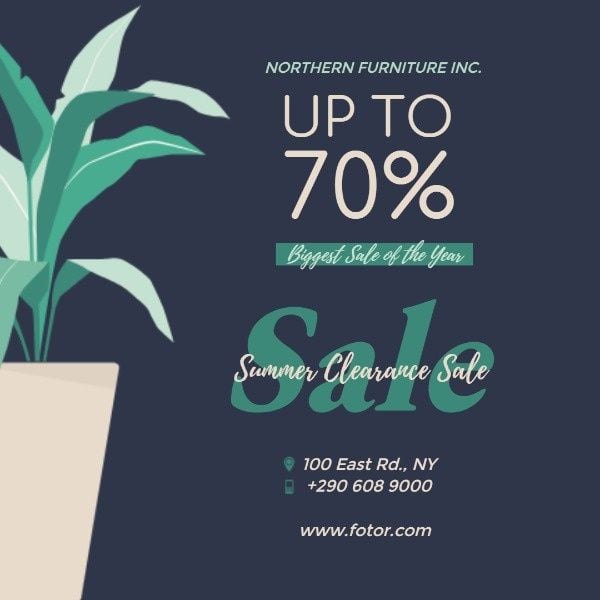 commercial, discount, business, Furniture Big Sales  Instagram Post Template