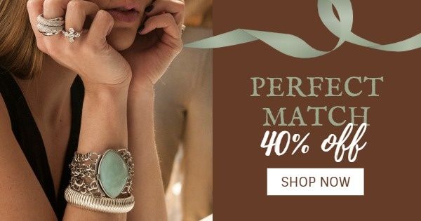 beauty, fashion, store, Brown Accessories Online Sale Banner Ads Facebook Ad Medium Template