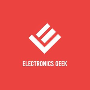 electronics, gadget, branding, Red And White Electronic Sales Logo Template