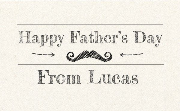 father's day, greeting, love, Gray Background Gift Tag Template
