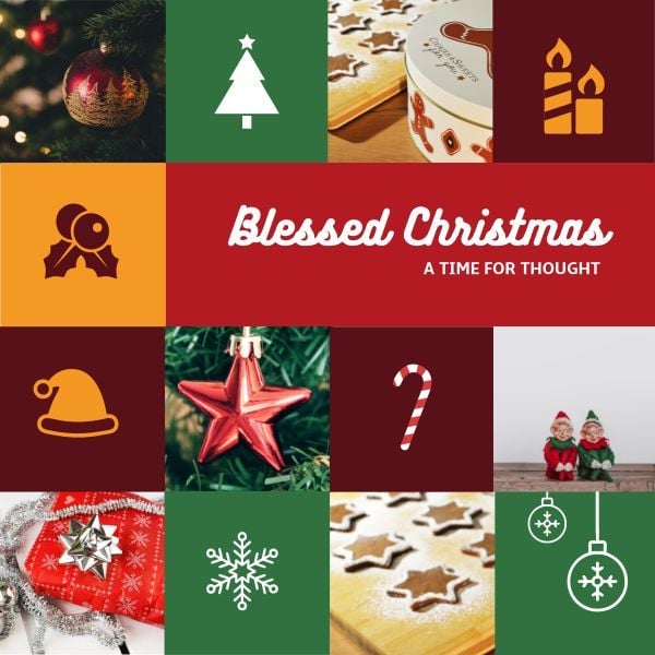 holiday, celebration, festival, Christmas Decoration Greeting Instagram Post Template