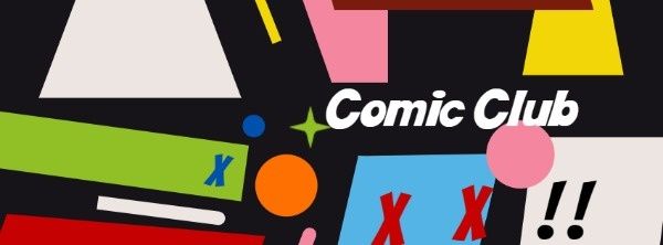 cartoon, graphic, graphics, Comic Club Facebook Cover Template