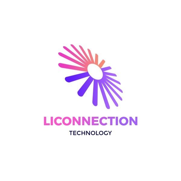 science, digital, data, Purple Pink Gradient Technology Company Logo Template