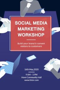 business, social meida, meeting, Social Media Marketing Workshop Pinterest Post Template