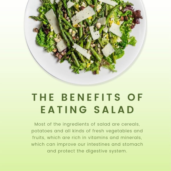 Green The Benefit Of Eating Salad Instagram Post