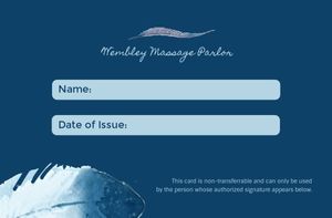 massage, membership, member, Spa Vip Card ID Card Template