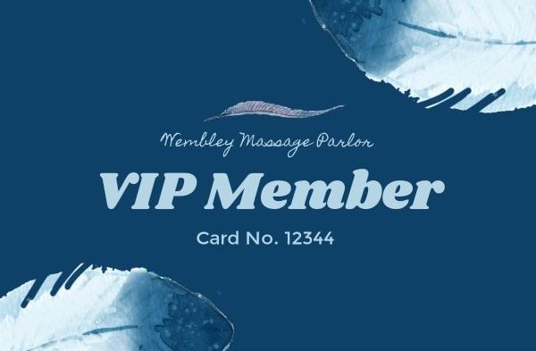 massage, membership, member, Spa Vip Card ID Card Template