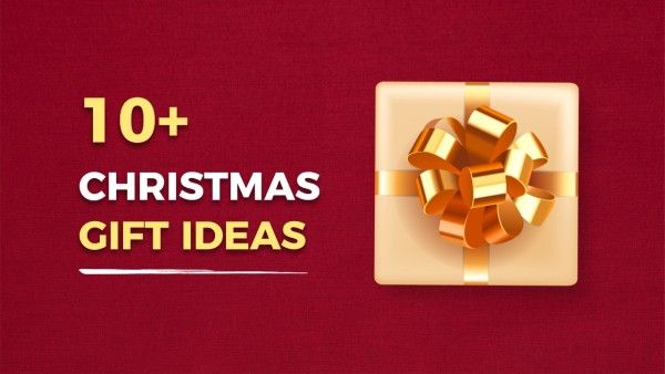 红色圣诞礼物创意 Youtube视频封面