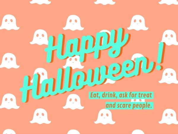 instagram, instagram post, social media, Pink Happy Halloween Party Enjoy Card Template