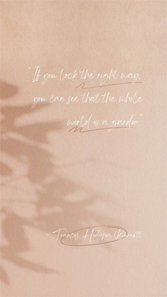 spring,  simple,  minimal, Cream Clean Shadow Quote Instagram Story Template