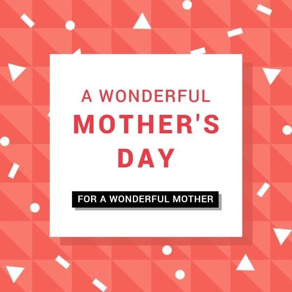 greeting, celebration, thx, Mother's Day Shapes Instagram Post Instagram Post Template