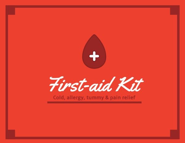 nature, ad, promotion, First Aid Kit Label Template