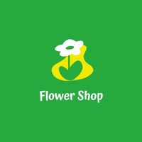 advertisement, business, promotion, Green Flower Logo Template