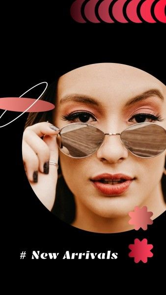 fashion, beauty, life, Black Cool Girl  Instagram Story Template