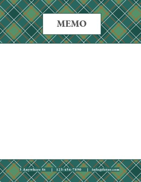 work, grids, notice, White And Green Background Memo Template