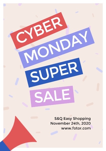 Cyber Monday Super Sale Poster