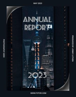 business, firm, sales, Black And Modern Company Annual Report Template