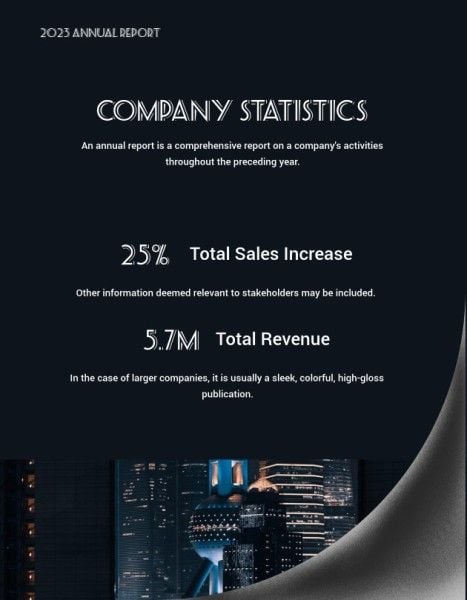  business,  firm,  sales, Black And Modern Company Annual Report Template