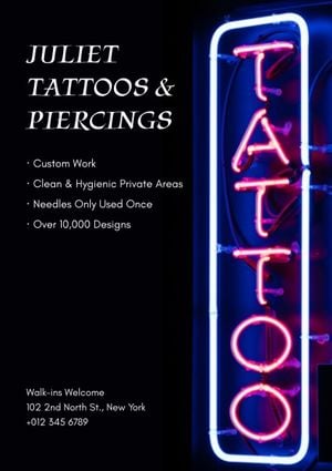 Design a Vintage Tattoo Studio Poster  Design Cuts