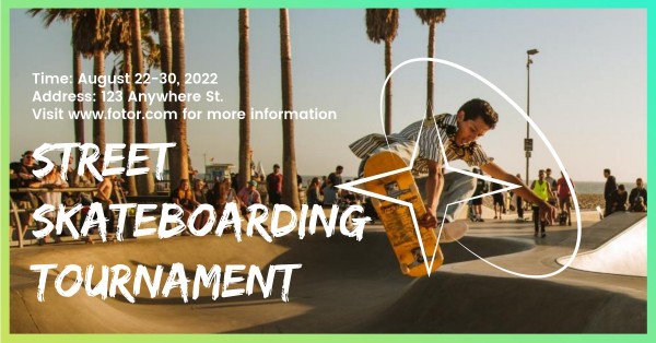 Green Street Skateboarding Tournament Facebook Event Cover