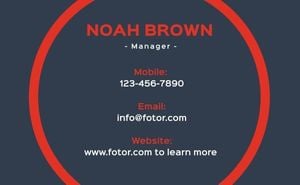Red Business Plan Sales Presentation Business Card