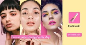 时尚化妆脸谱应用程序广告 Facebook App广告