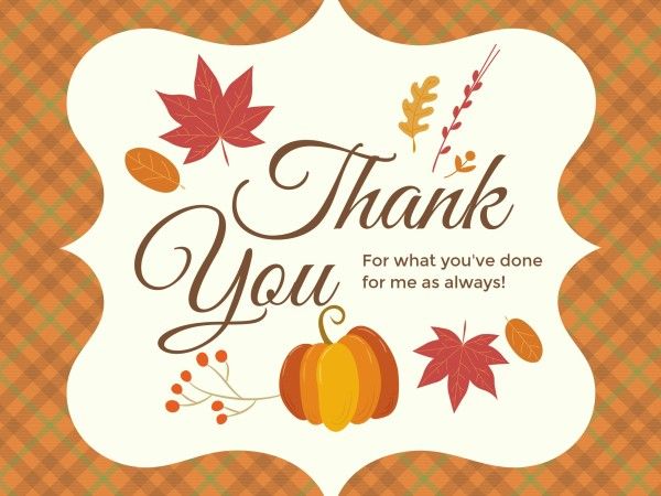 wishes, festival, holiday, Thanksgiving Thank You Card Template
