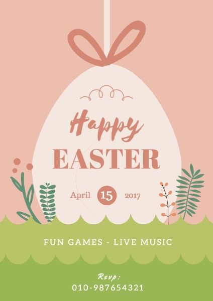 happy easter, festival, party, Easter Event April 15 Flyer Template