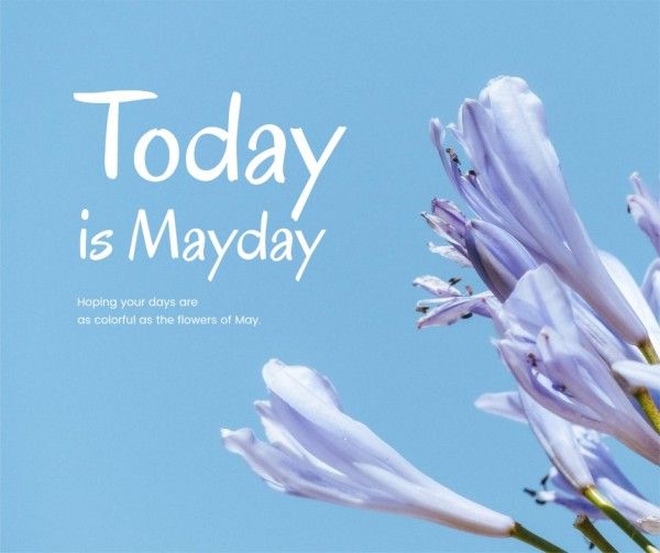 mayday, spring, season, Blue Today Is May Day Facebook Post Template