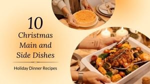 xmas, christmas recipe, food, Yellow Christmas Dinner Recipe Youtube Thumbnail Template