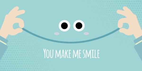 smile, friend, friendship, Smiling Cartoon Face Twitter Post Template