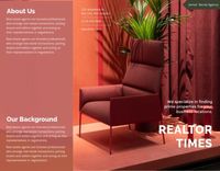 marketing, business, company, Red Modern Rental Agency  Brochure Template